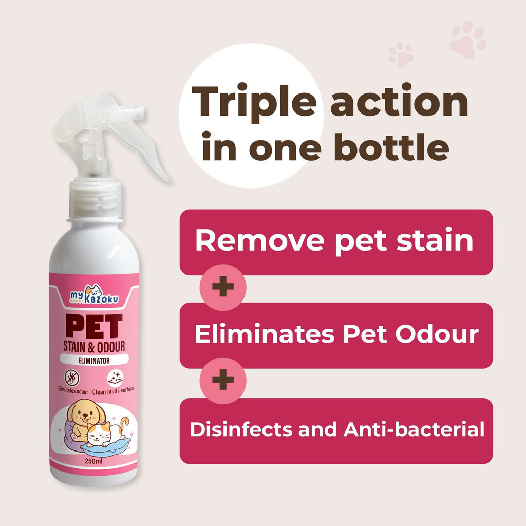 myKazoku Pet Stain and Odour Eliminator 250ml Anti Bacterial Removes Urine Smell for Home - Image 2