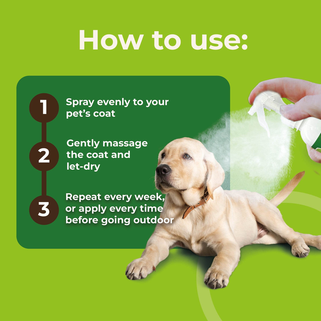 myKazoku Flea and Tick Control Spray 250ml Repels Mites Lice Mosquitoes Safe for Dogs Cats - Image 5