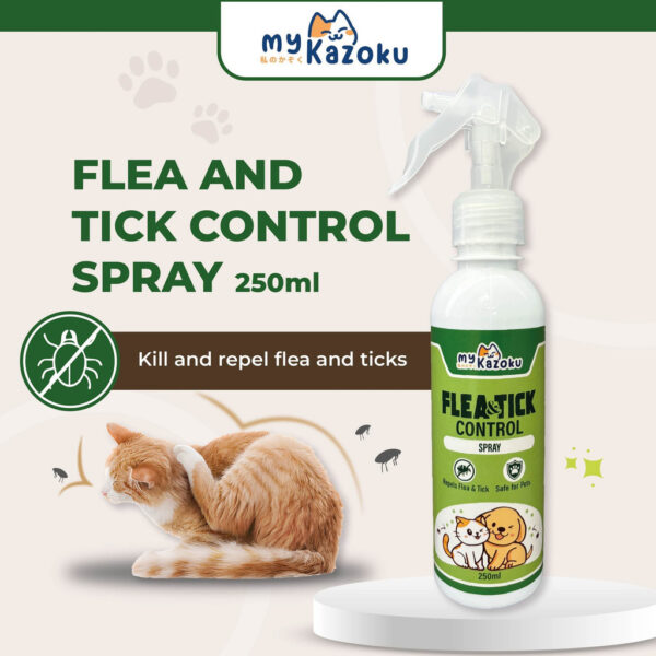 myKazoku Flea and Tick Control Spray 250ml Repels Mites Lice Mosquitoes ...