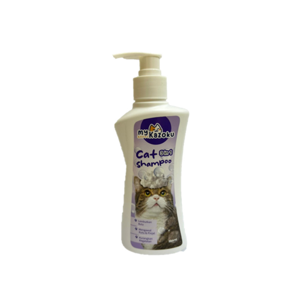 myKazoku 3 in 1 Cat Shampoo 250ml Anti Itch Tick Flea Care Shiny Coat Moisturizing Soft Fur - Image 4