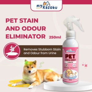 myKazoku Pet Stain and Odour Eliminator 250ml Anti Bacterial Removes Urine Smell for Home