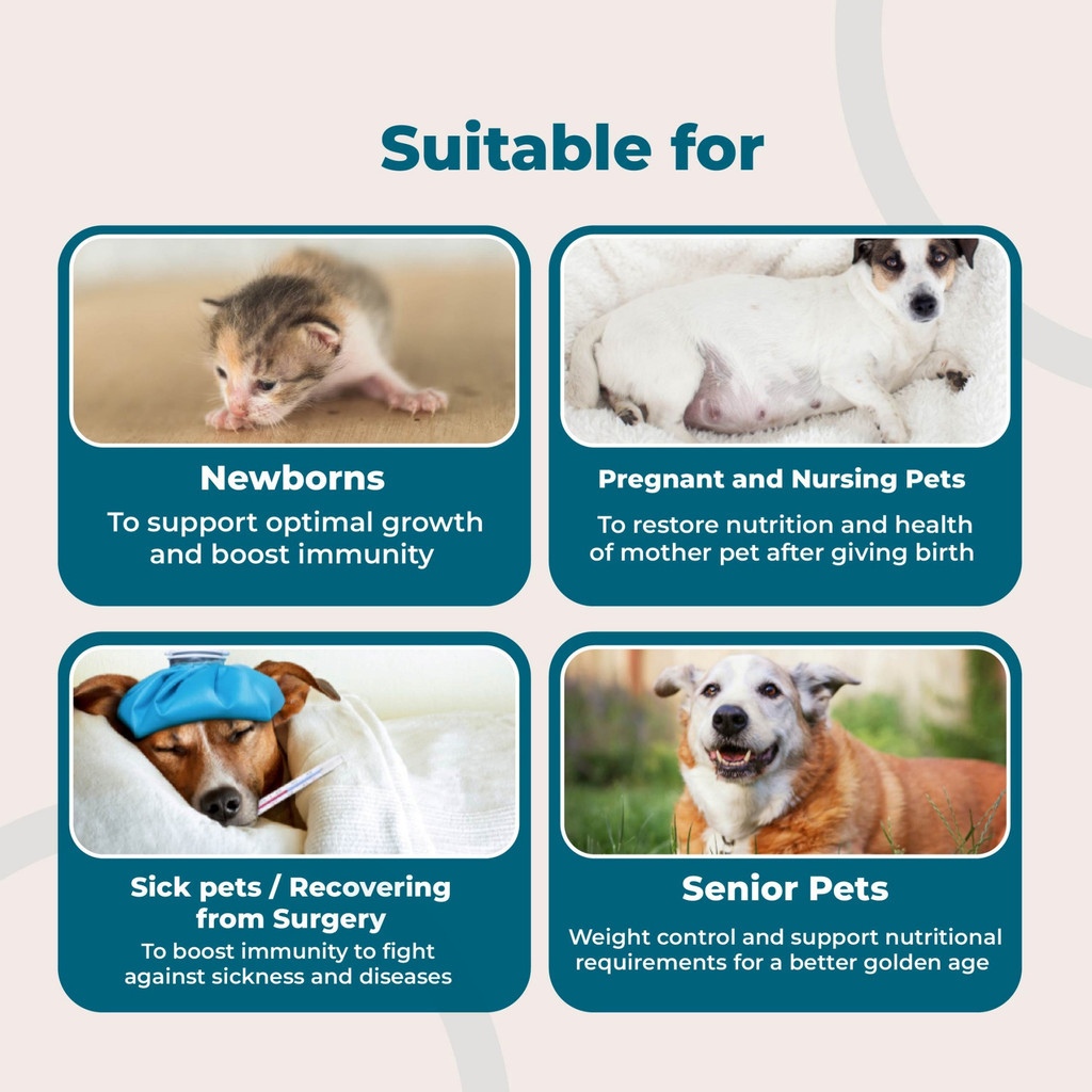myKazoku Goat Milk with Colostrum Powder 250G Prebiotics Immune Booster for Dog Puppies Cat Kittens - Image 5