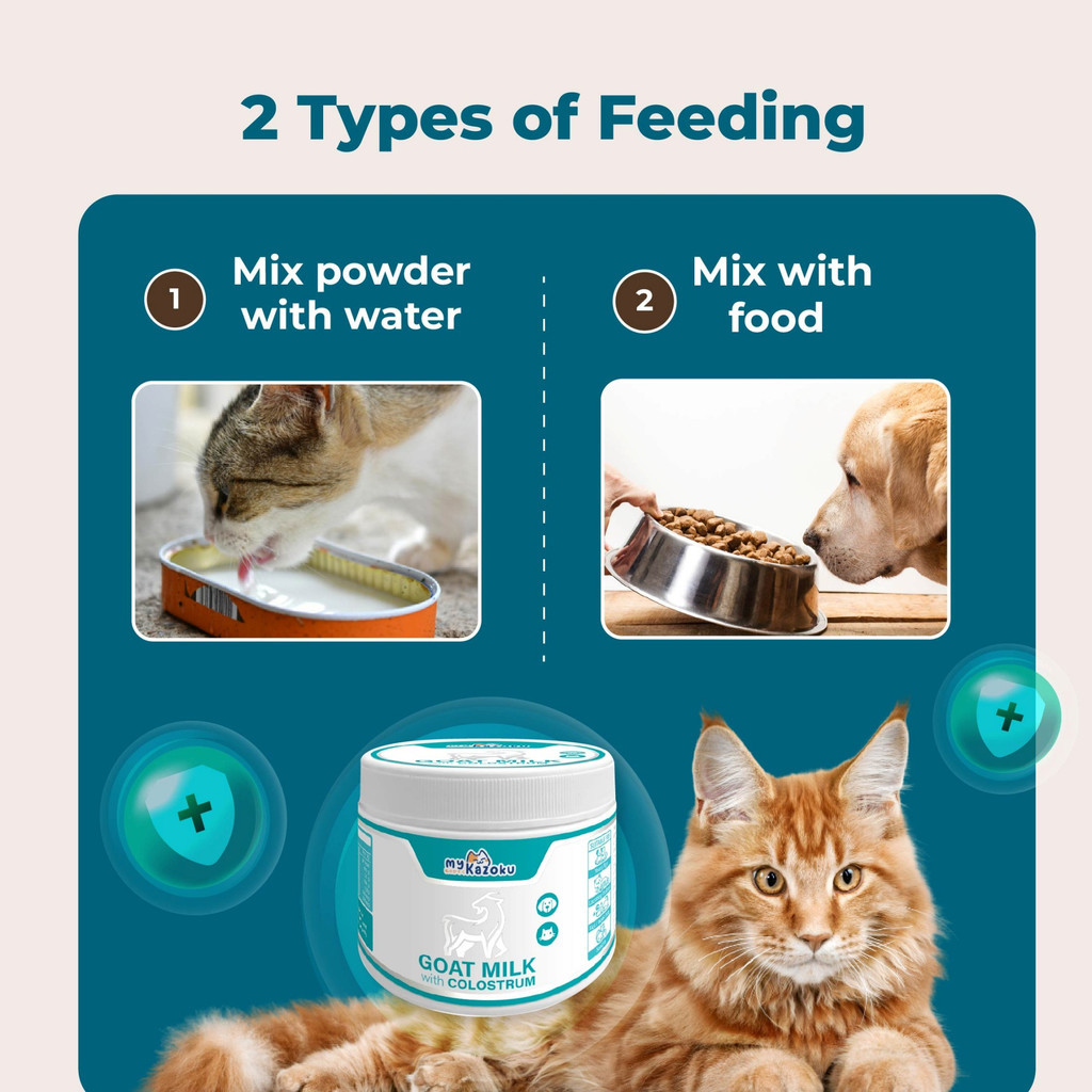 myKazoku Goat Milk with Colostrum Powder 250G Prebiotics Immune Booster for Dog Puppies Cat Kittens - Image 7