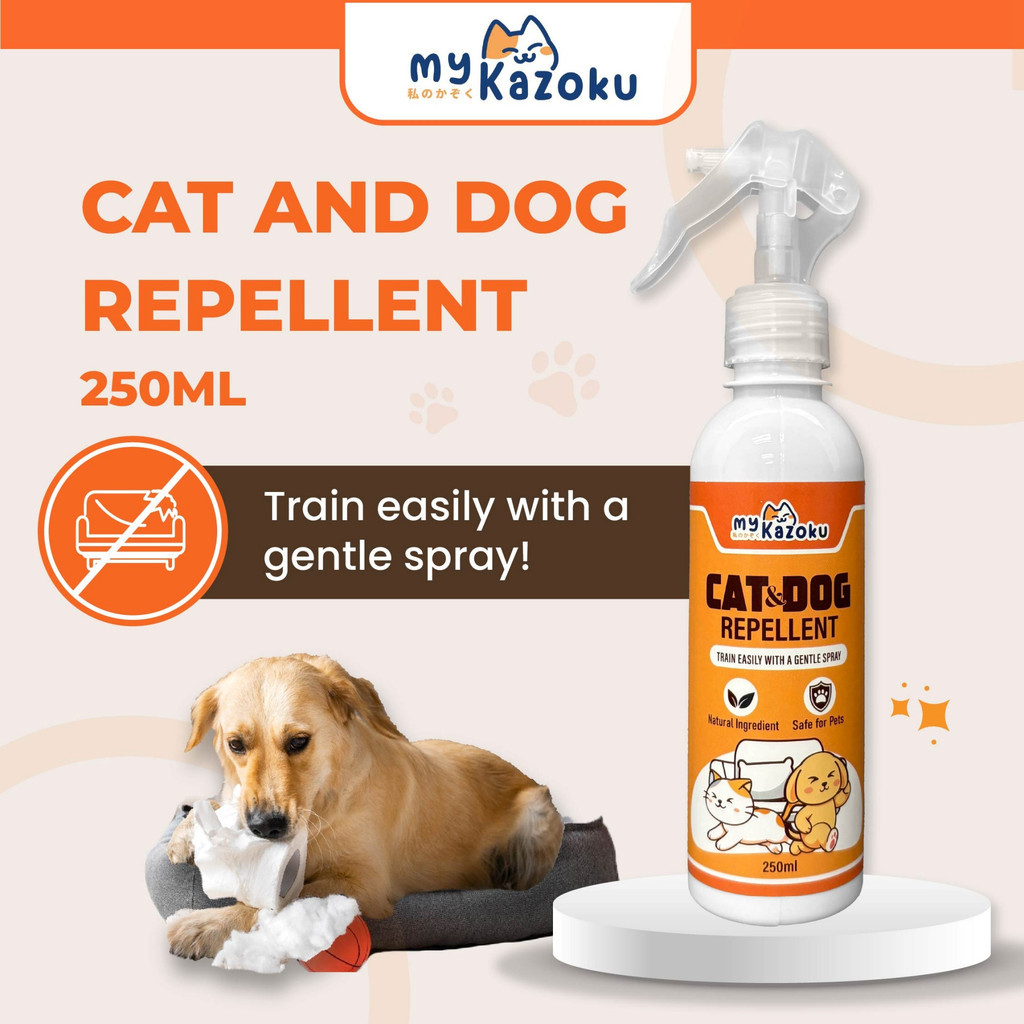 myKazoku Cat and Dog Repellent Spray 250ml Keep Pets Away from Furniture Garden Safe Non Toxic