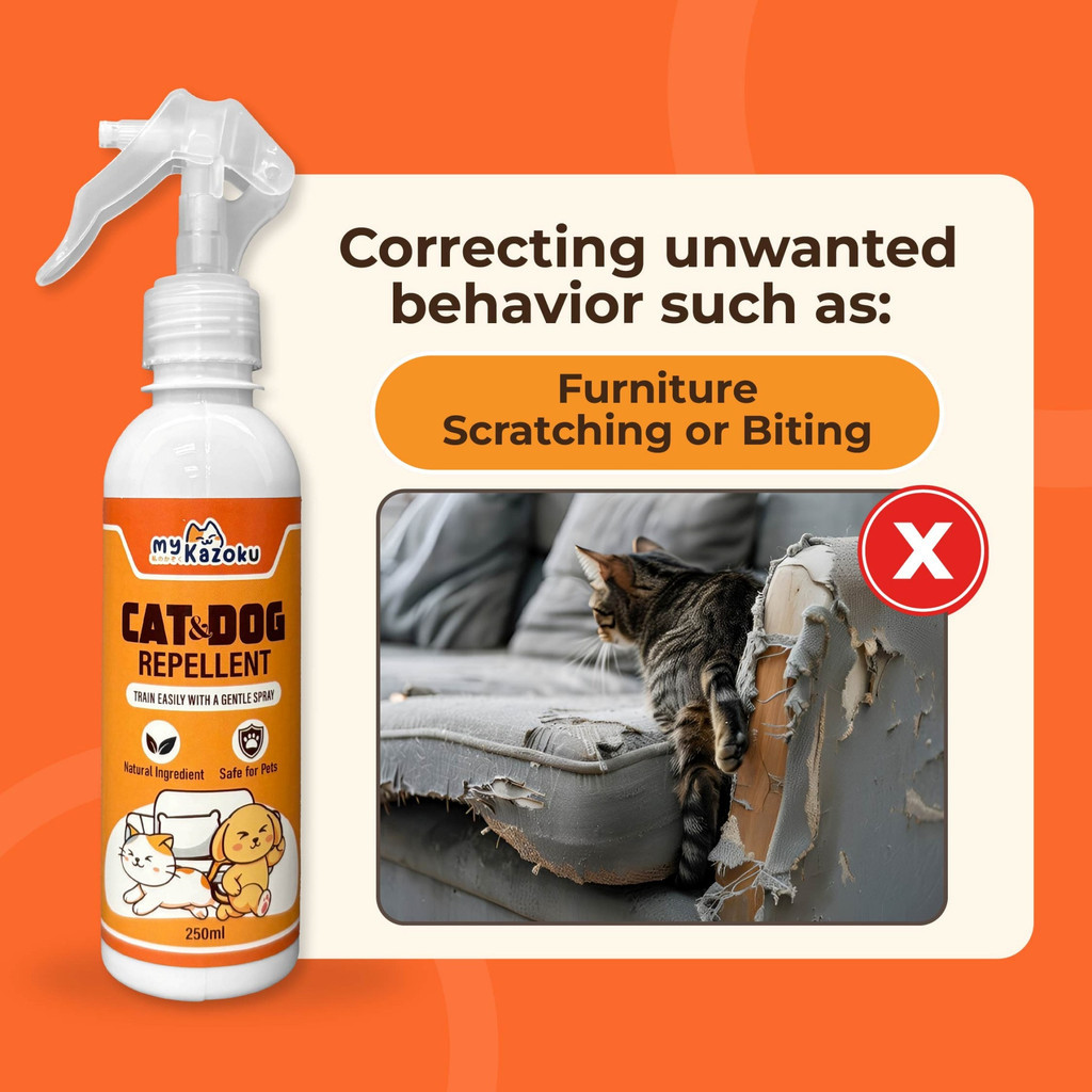 myKazoku Cat and Dog Repellent Spray 250ml Keep Pets Away from Furniture Garden Safe Non Toxic - Image 3