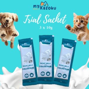 myKazoku Goat Milk with Colostrum Powder (10G x 3 Sachet) Trial Sachet Immune Booster Pet Supplement